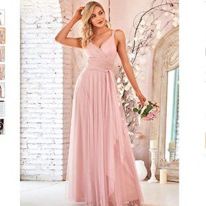 Ever-Pretty Women's Elegant V Neck Floor Length A Line Bridesmaid Dresses 07303